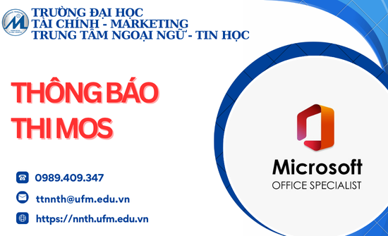 Thông báo thi chứng chỉ Tin học MOS - Đợt tháng 11/2025